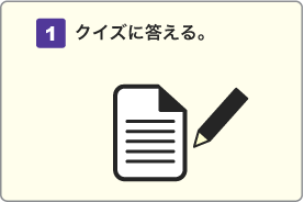 クイズに答える。